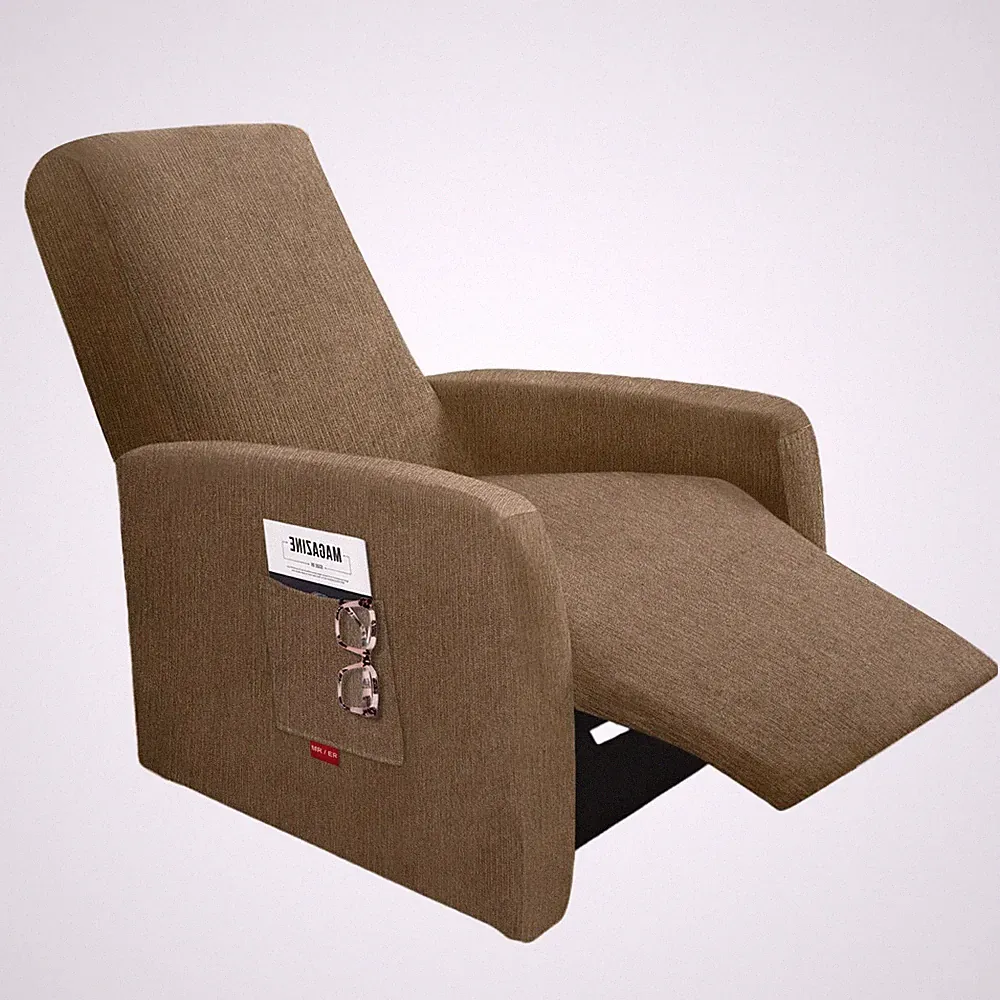 3 Pieces Plush Fabric Extra Small Recliner Chair Covers Stretch Recliner Slip...