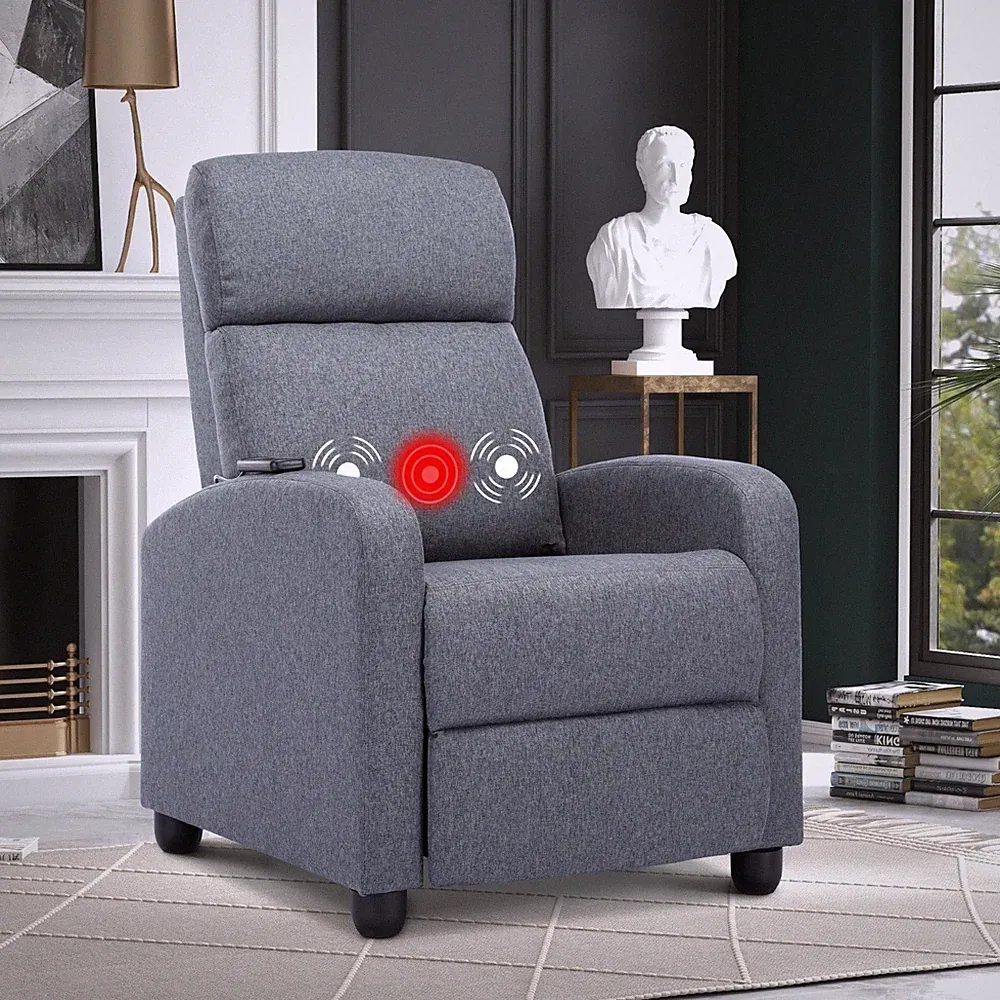 EBELLO Home Theater Seating Massage Push Back Recliner Chair for Living Room