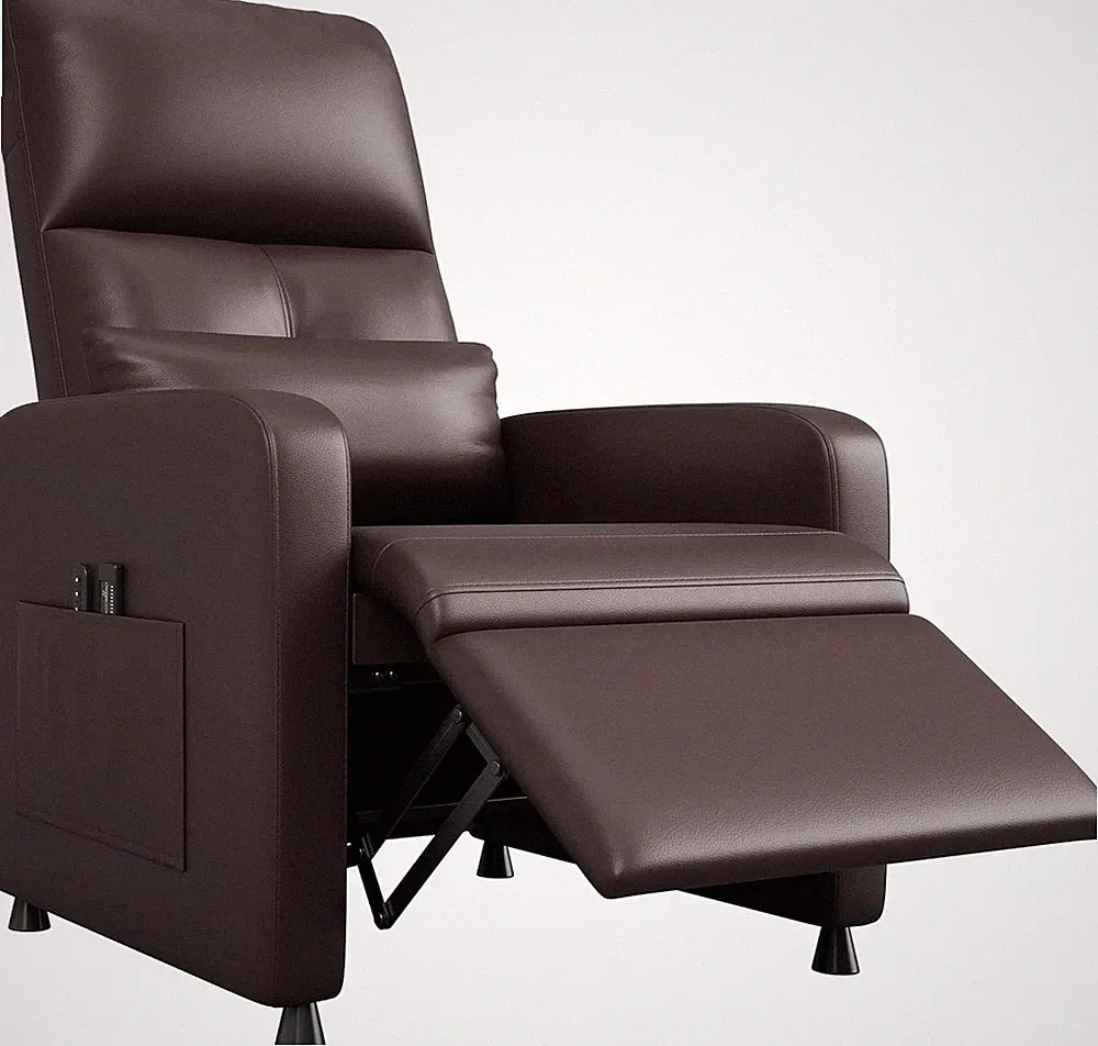Electric PU Leather Recliner Power Recliner Chair Home Theater Seating USB Port