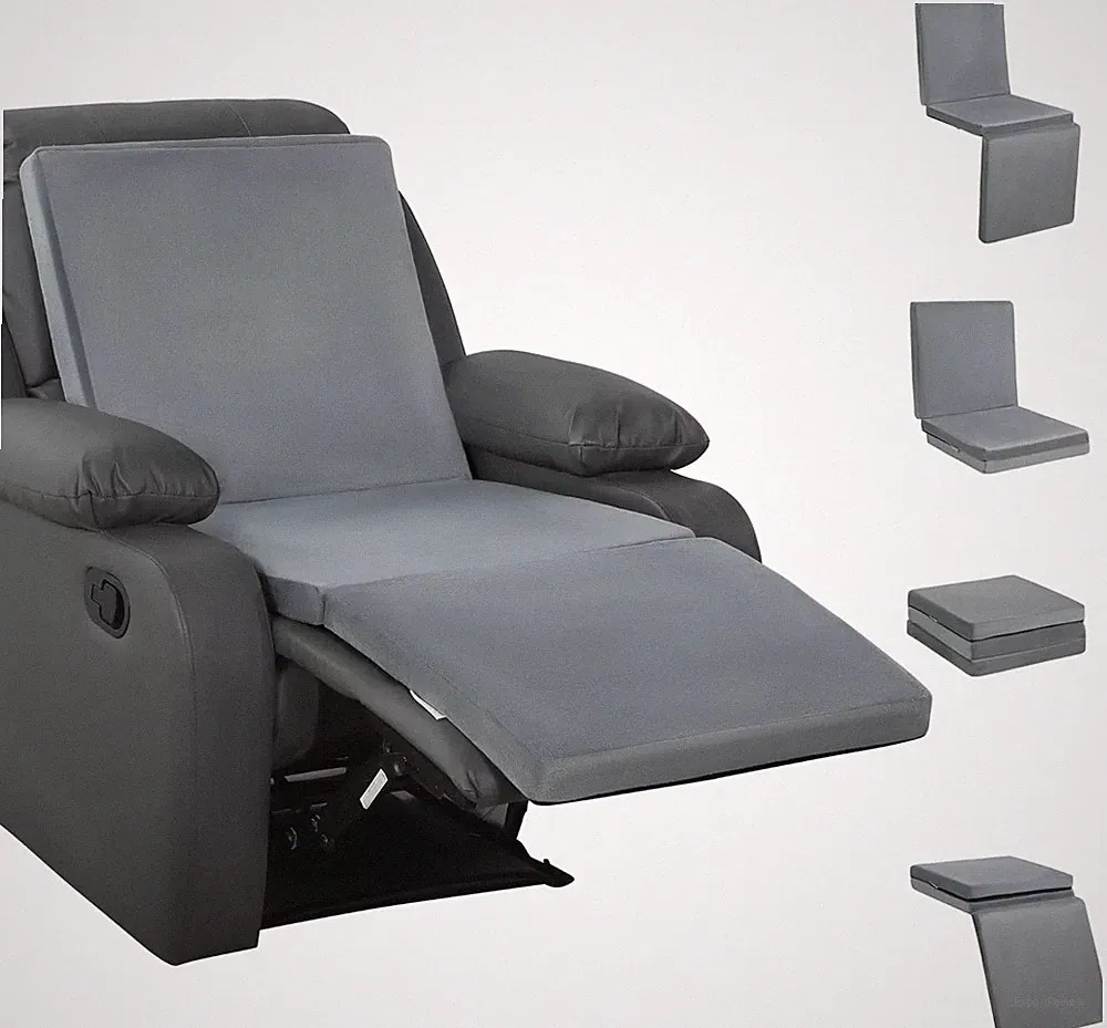 HOMBYS 3-In-1 Recliner Seat Cushion with Lumbar Support Pillow & Footrest, Multi