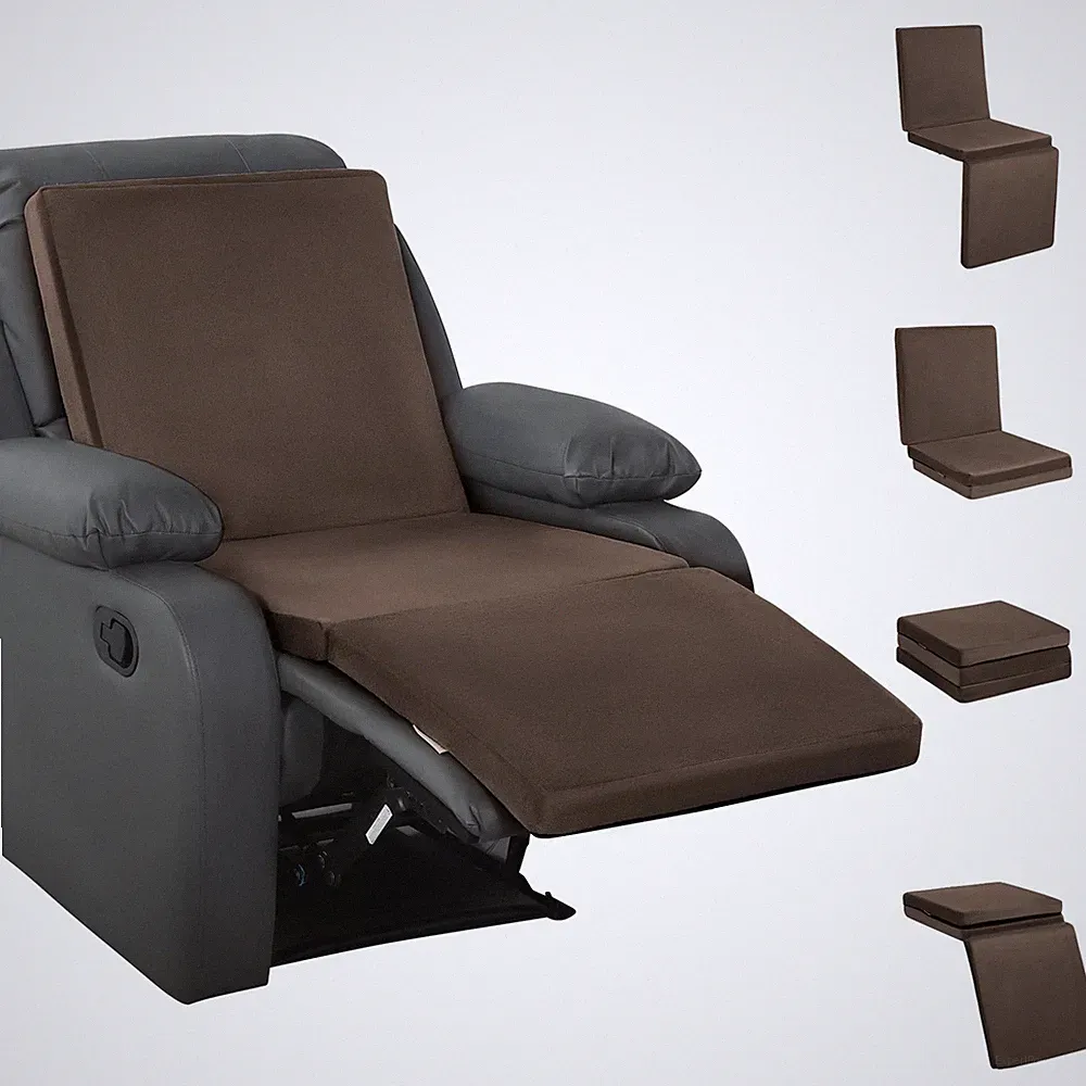 HOMBYS 3-in-1 Recliner Seat Cushion with Lumbar Support Pillow & Footrest, Multi